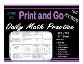 Daily Math Practice for RIT Band 221 - 230 Set A