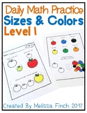Daily Math Practice for Students with Autism- Level 1/Big 