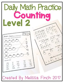 Preview of Daily Math Practice for Students with Autism- Level 2/Counting Quantities