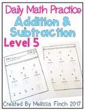 Daily Math Practice for Students with Autism- Level 5/Addi