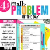 4th Grade Problem of the Day: Daily Summer Math Word Probl