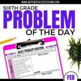 6th Grade Math Word Problem of the Day | February Math Pro