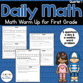 Preview of Daily Math Review 1st Grade Quarter 1
