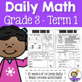 Daily Math Review 3rd Grade - Term 1 (Aus & US Version)