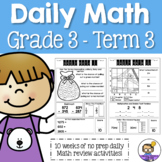 Daily Math Review 3rd Grade - Term 3 (Aus & US Version)