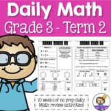 Daily Math Review 3rd Grade - Term 2 (Aus & US Version)