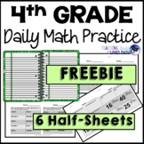 Daily Math Review 4th Grade Freebie Common Core Aligned