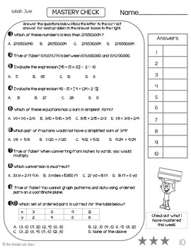 5th grade math review weeks 1 4 by the seeds we sow tpt