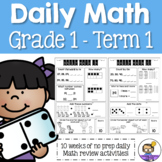 Daily Math Review 1st Grade - Term 1 (Aus & US Version)