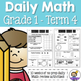 Daily Math Review 1st Grade - Term 4 (Aus & US Version)