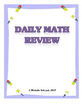 Preview of Daily Math Review (Grade 4) - Weekly practice problems and tests