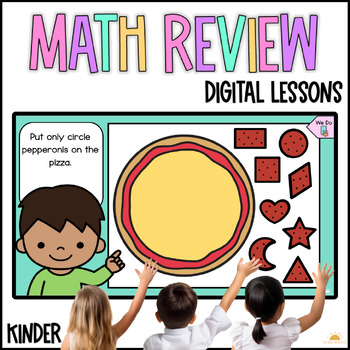 Preview of Daily Math Review Kindergarten Pre K Counting, Shapes, Fluency, Digital Resource