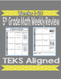 Daily Math Review- TEKS Aligned- FULL YEAR INCLUDED