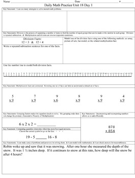 daily math practice units 1 18 revised 072016 by mimis weekends