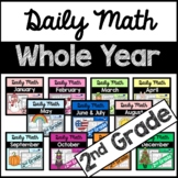 Daily Math Review by Month Bundle 2nd Grade Common Core