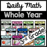 Daily Math Review by Month Bundle 3rd Grade Common Core