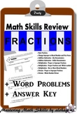 Daily Math Skills Review : Fractions with Word Problems