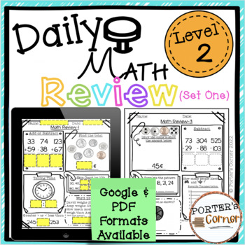 Preview of Daily Math Skills Review for Special Education: Level 2