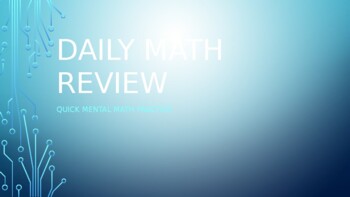 Preview of Daily Math Skills Slideshow