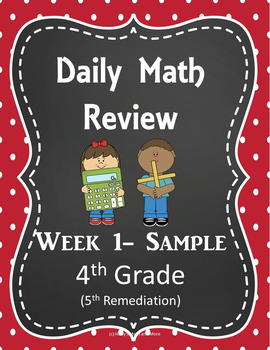 Preview of Daily Math Spiral Review- 4th Grade