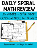 Daily Math Spiral Review - Entire School Year - No Prep - 