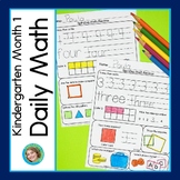 Daily Math Spiral Review Worksheets Morning Work Kindergar