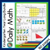 Kindergarten Daily Math Spiral Review Warm Ups Practice Mo