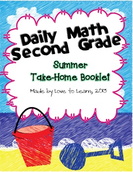 Preview of Daily Math Summer Take-Home Booklet Second Grade
