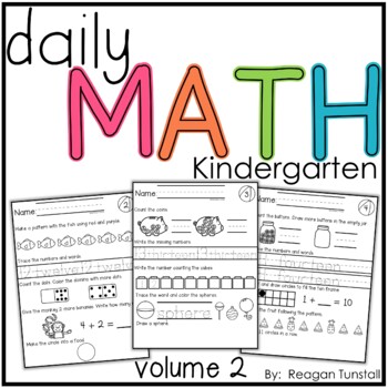 Preview of Daily Math Volume 2 Kindergarten