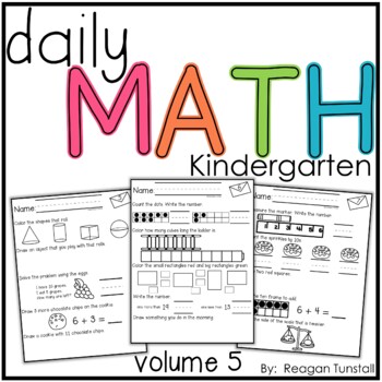 Preview of Daily Math Volume 5 Kindergarten