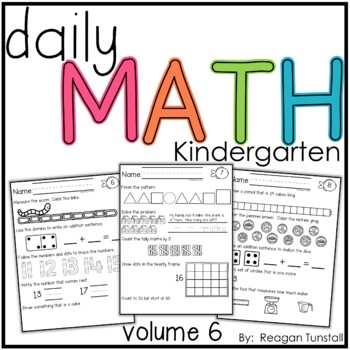 Preview of Daily Math Volume 6 Kindergarten