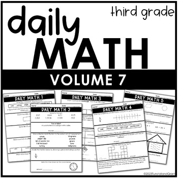Daily Math Volume 7 Third Grade by Reagan Tunstall | TPT