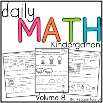 Preview of Daily Math Volume 8 Kindergarten