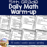 Daily Math Warm Up - 5th Grade