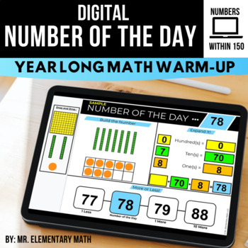 Preview of Daily Math Warm Up - Number of the Day for 1st and 2nd Grade