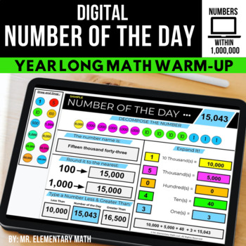 Preview of Daily Math Warm Up - Number of the Day for 4th and 5th Grade