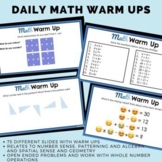 Daily Math Warm Ups- Google Slide + PDF Junior Intermediate