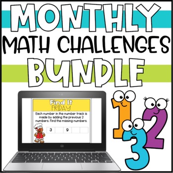 Preview of Daily Math Challenges for 2nd Grade Year-long Bundle