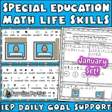 Daily Math Worksheet for Sped Life Skills and IEP Goals JA