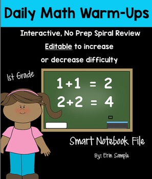 Preview of Daily Math Warm-ups {No Prep, Interactive and Editable}