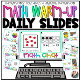 Daily Math Warm-up Slides - Morning Meeting Math Chat - FULL YEAR