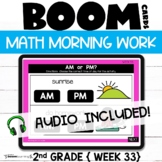 Daily Math Warmups Boom Cards™  2nd Grade Week 33