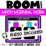 Daily Math Warmups Boom Cards™  2nd Grade Week 34
