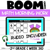 Daily Math Warmups Boom Cards™  2nd Grade Week 36