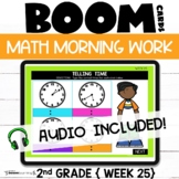 Daily Math Warmups {morning work} Boom Cards™  2nd Grade Week 25