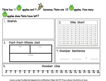 Preview of Daily Math Word Problem Solving Journal (April 2013)
