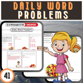 Daily Math Word Problems: Comprehensive Worksheets for Kin
