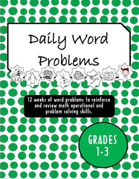 Preview of Daily Math Word Problems Grades 1-3