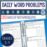 180 Daily Math Word Problems Grades 3-4 Spiral Review Bellwork
