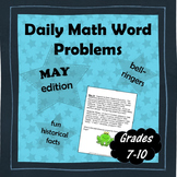 Daily Math Word Problems (Bell ringers) for MAY
